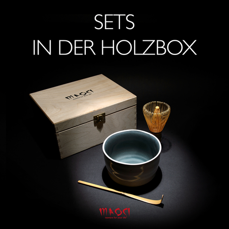 Matcha Sets in der Holzbox